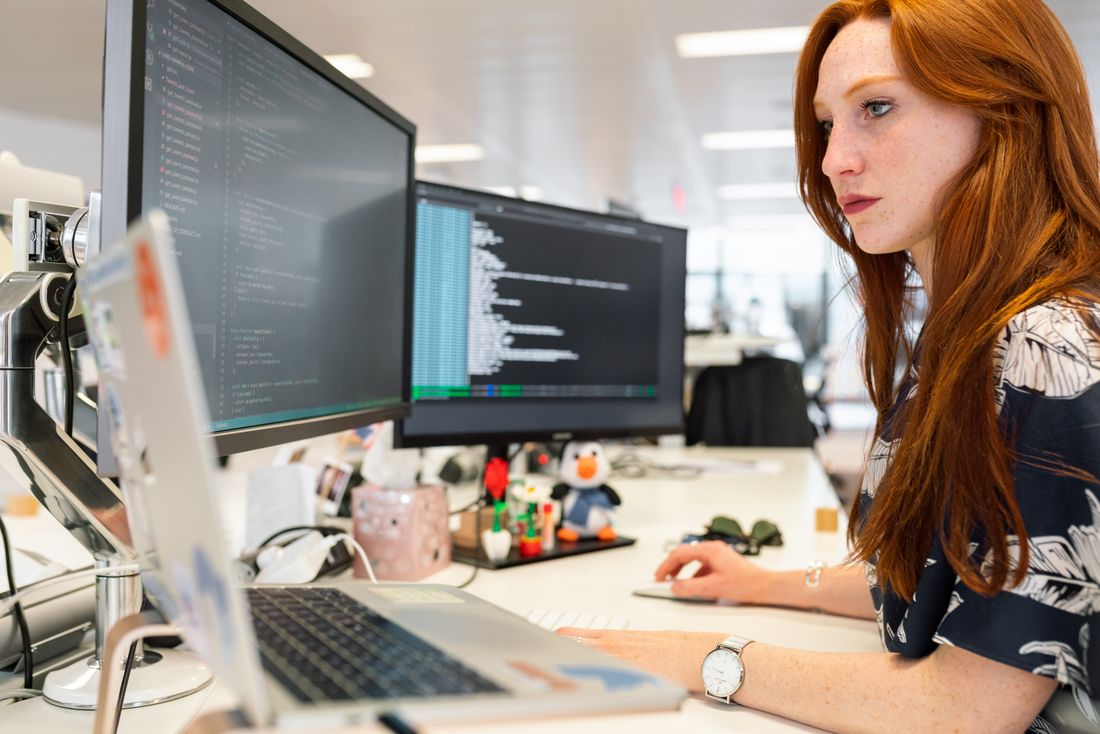 A focused professional at work